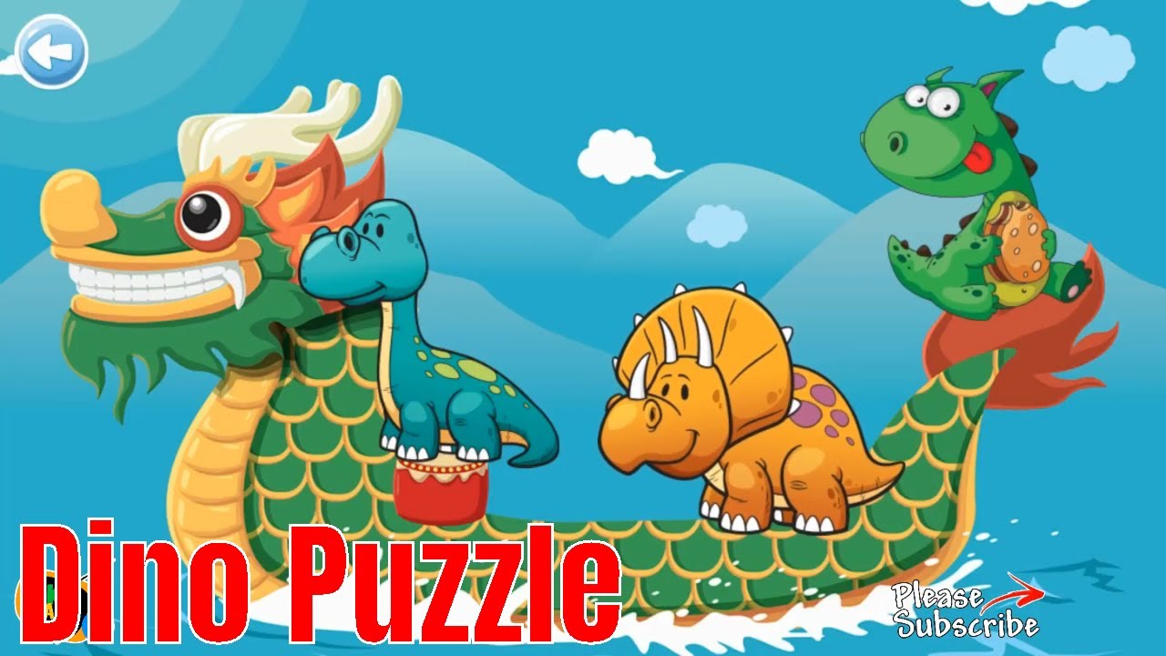 Kids puzzles Funny Animals for Preschool Education - Dinosaur Dino Jigsaw Puzzle For Kids Game #3