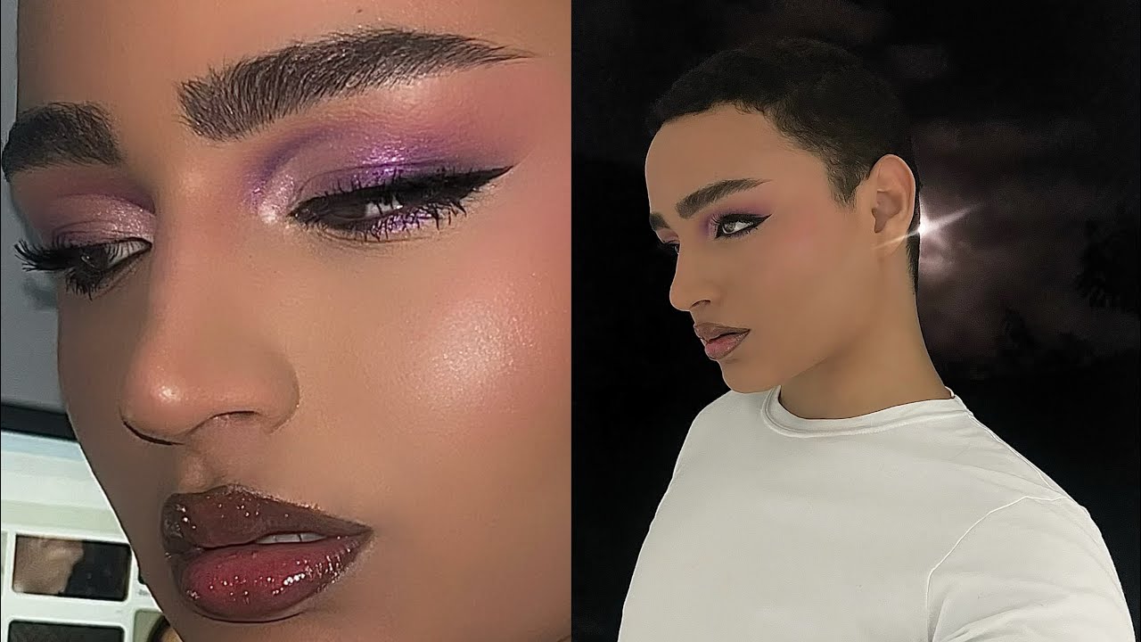 Purple makeup look🦄☔️♎️