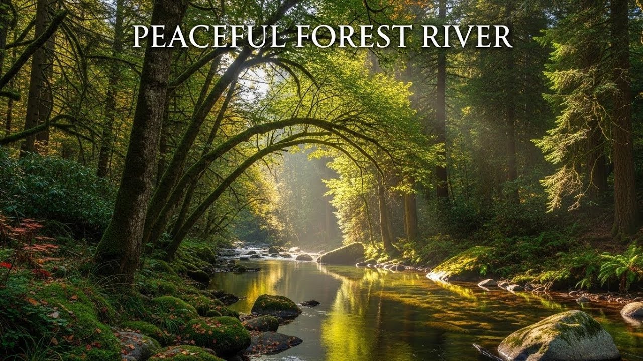 Peaceful River and Forest Ambience 🌊🌲 Flowing Water and Trees for Deep Sleep #2080