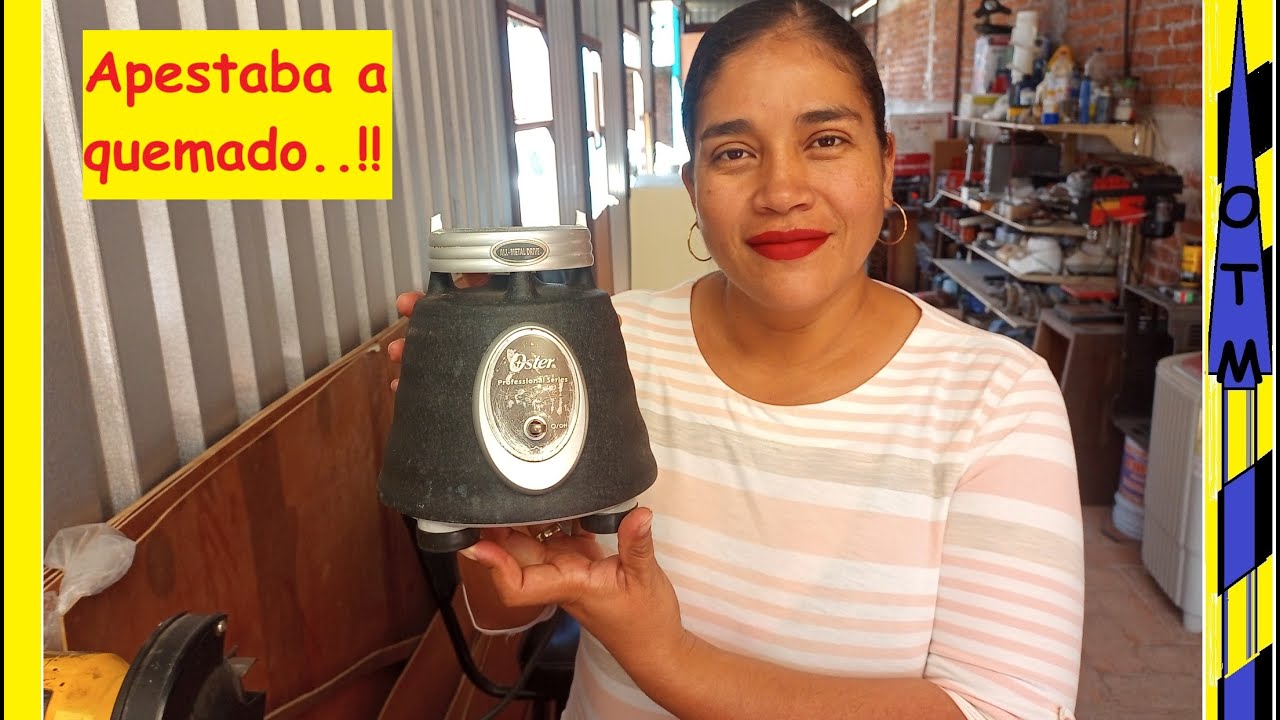 Reparación de licuadora Oster que huele a quemado y gira lento