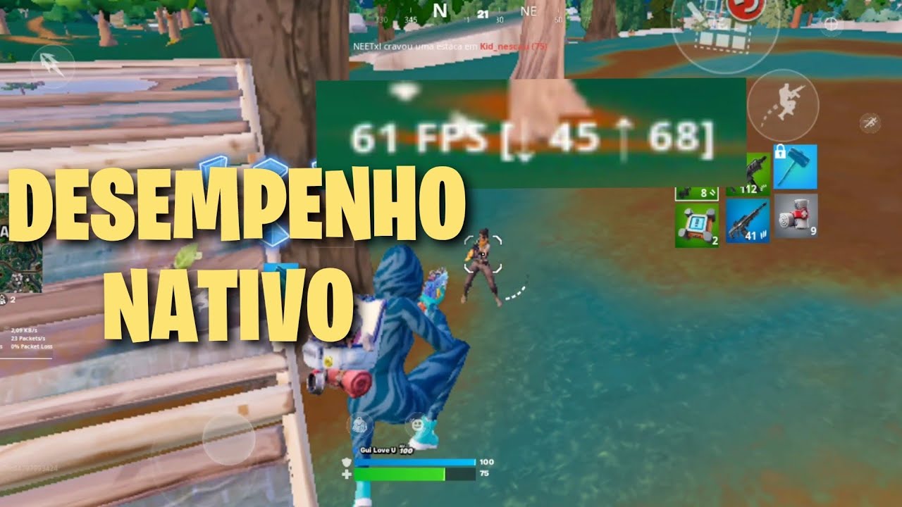 FORTNITE MOBILE S22 | 60 FPS | Gravador NATIVO Samsung teste de desempenho