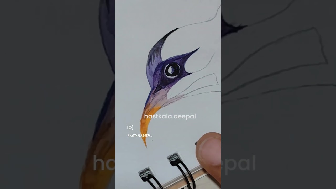 Vibrant crimson sunbird to life using the delicate strokes. #art #onlineclasses #drawing #satisfying