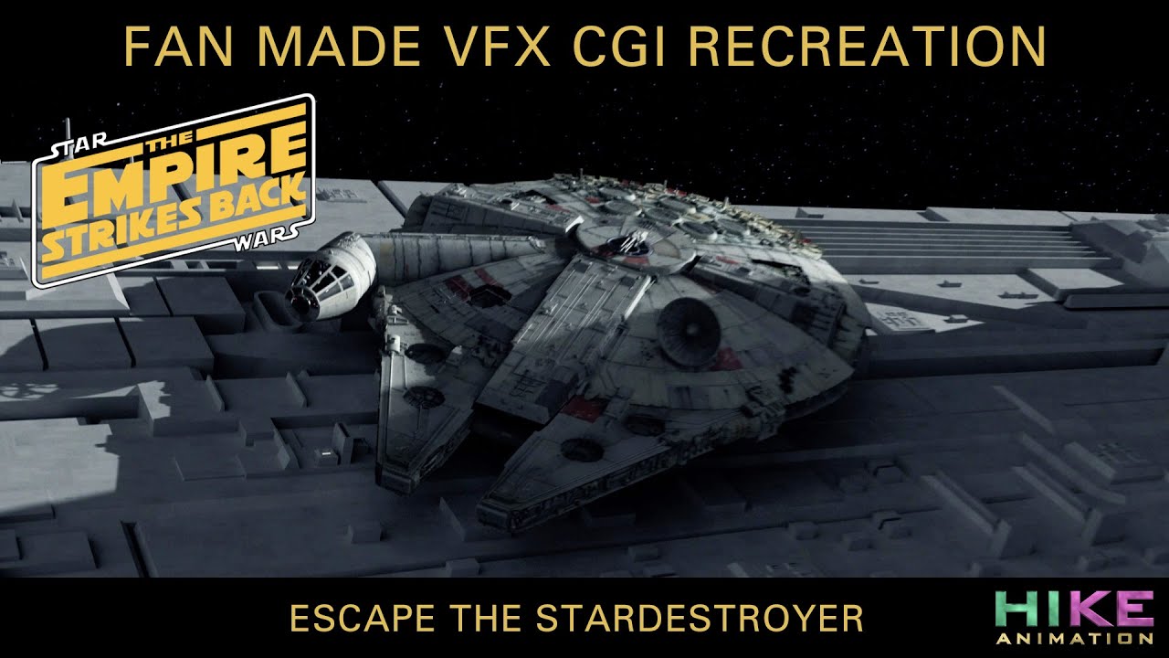 STAR WARS - THE EMPIRE STRIKES BACK - Escape the Stardestroyer  (CGI Remake)