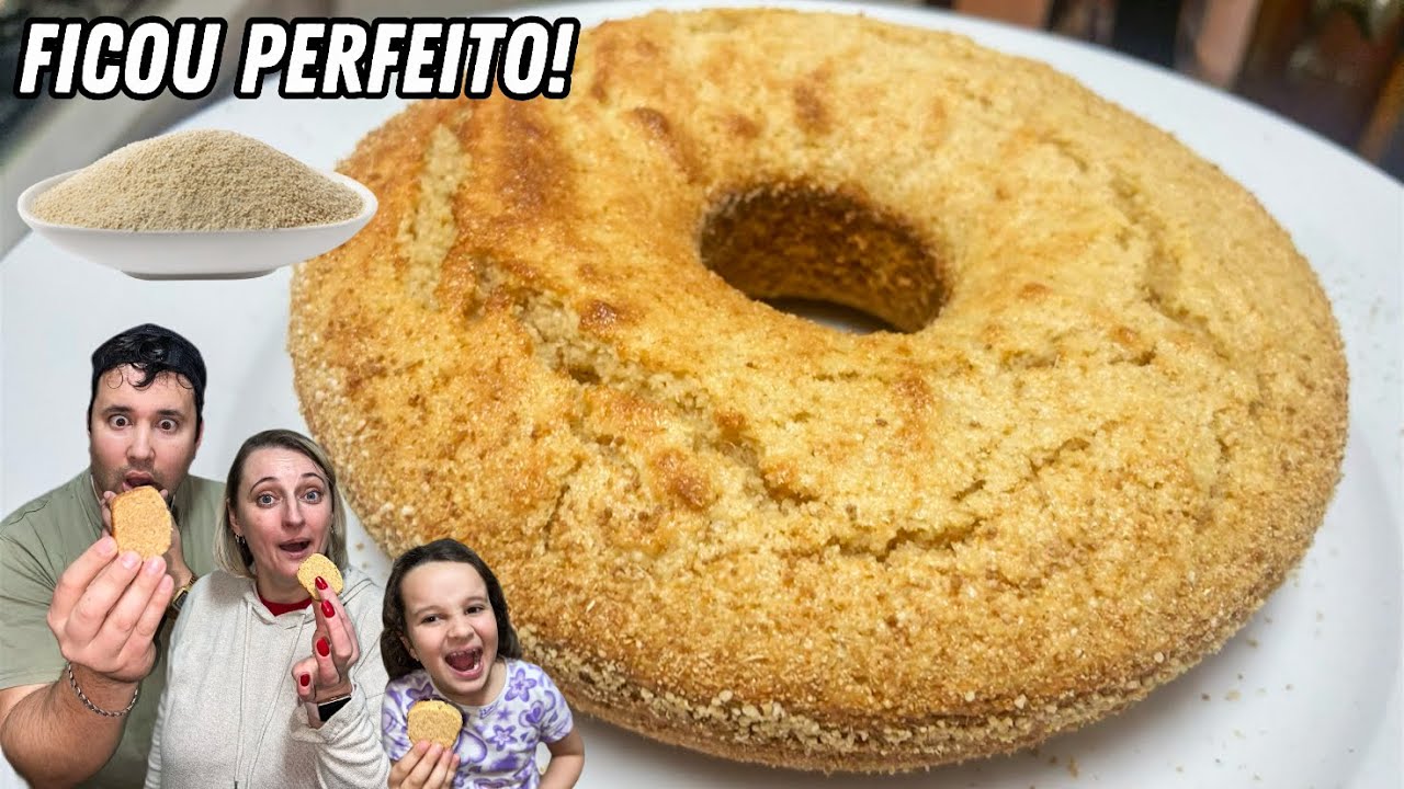 Bolo de FARINHA DE MANDIOCA eu nunca comi algo assim