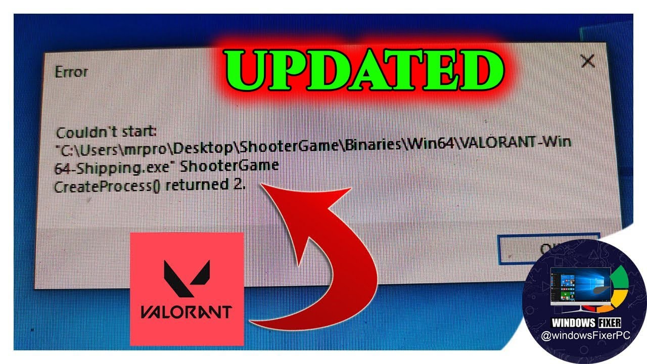 Valorant Error &ldquo;createProcess returned 2&rdquo; FIX | Quick Method Without Full Reinstall
