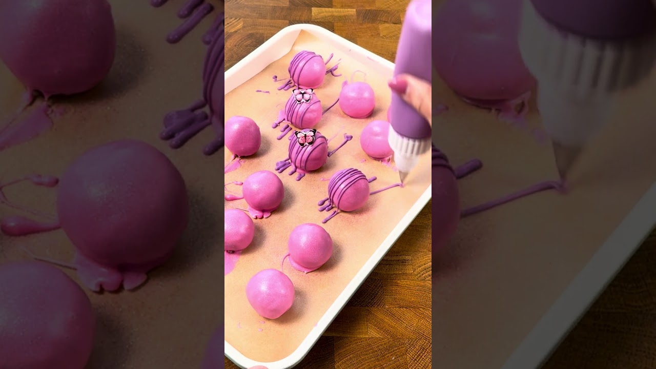 Трюфели из торта 🍰🦋 #розовый #торт