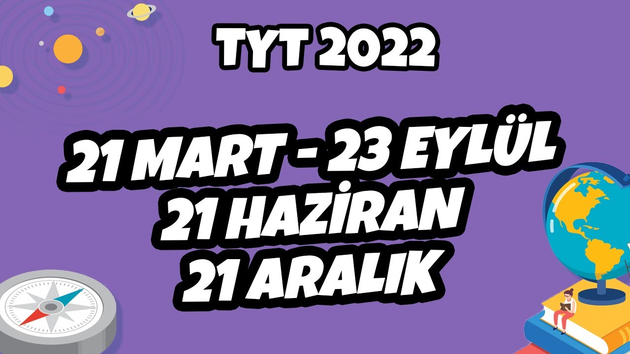 Özel Günler (21 Mart - 23 Eylül / 21 Aralık – 21 Haziran) | TYT Coğrafya 2022 #hedefekoş