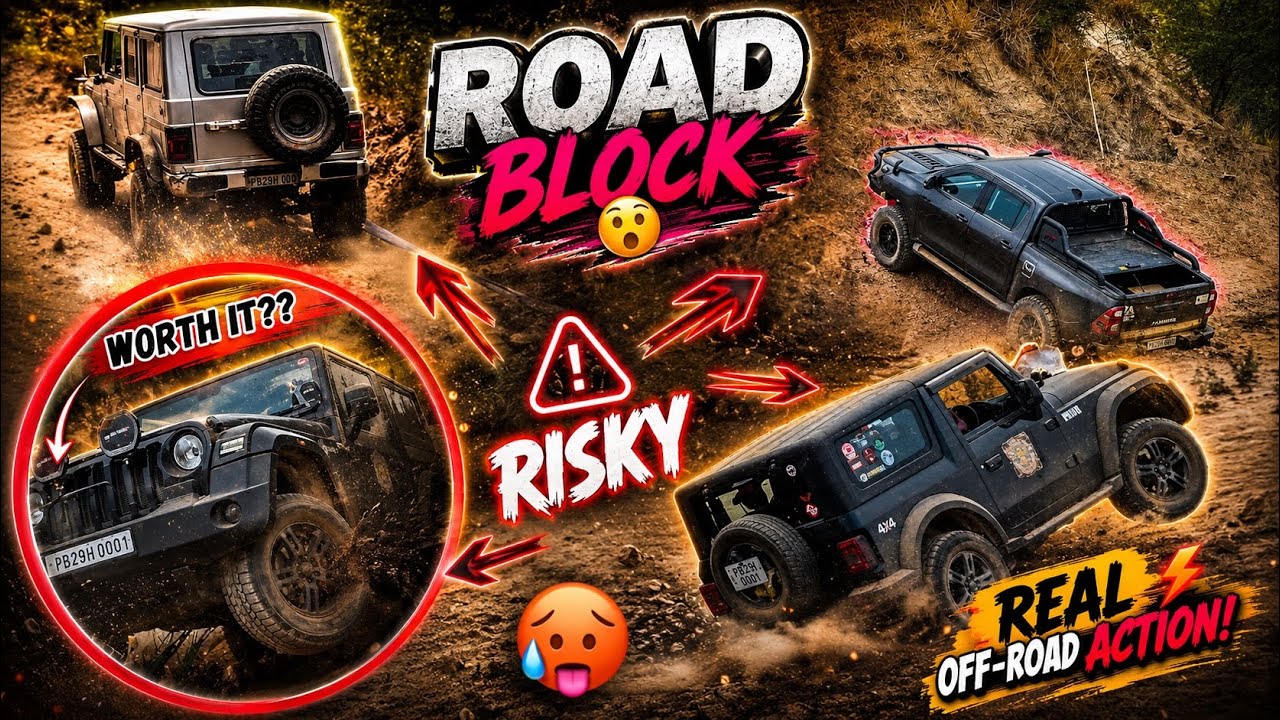 HILUX vS Fortuner vS TharROXX vS JIMNY🥵Ek Galti😯Aur Sab Khatam⁉️ Extreme OffRoad😱