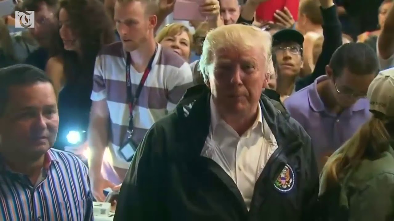 Trump throws paper towels into crowd in Puerto Rico