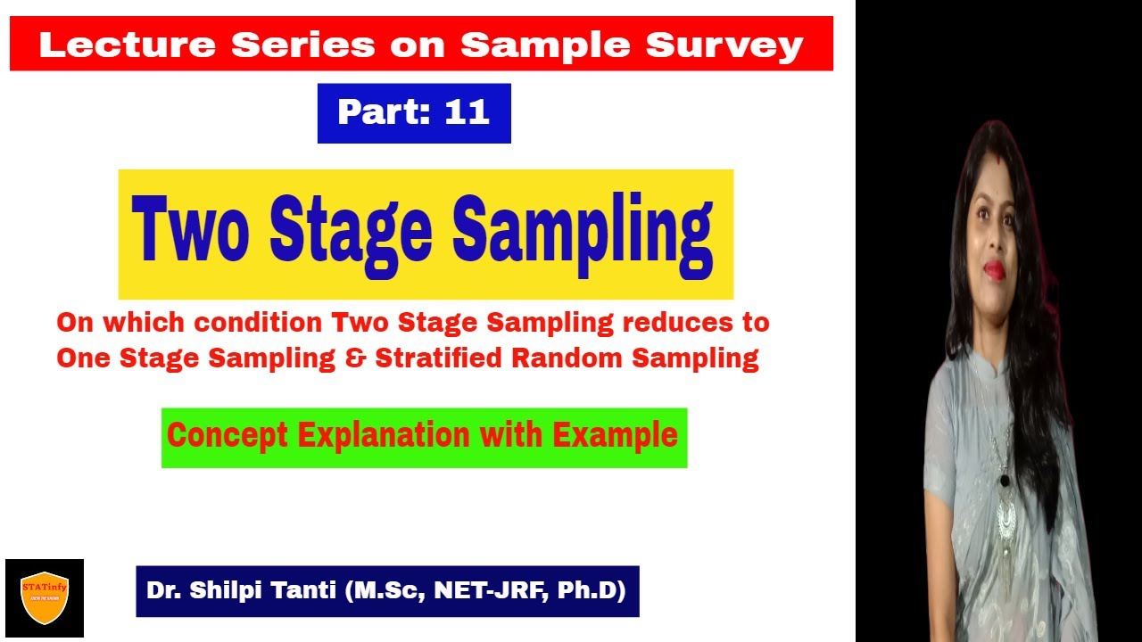 Two Stage Sampling| One Stage Sampling| Cluster Sampling| Double Sampling| Sample Survey| Statistics