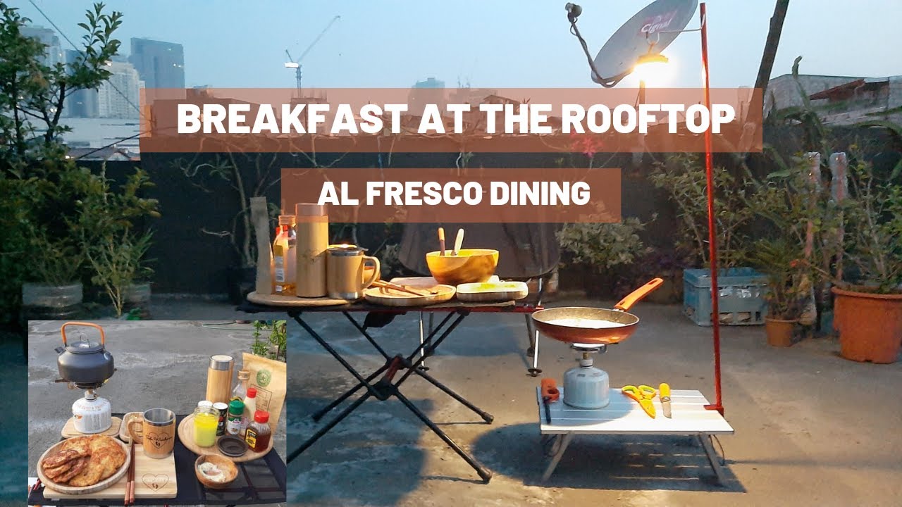 BREAKFAST at the ROOFTOP - MECQ Al Fresco Dining | Cook and Dine | ASMR | Sole Wanderer