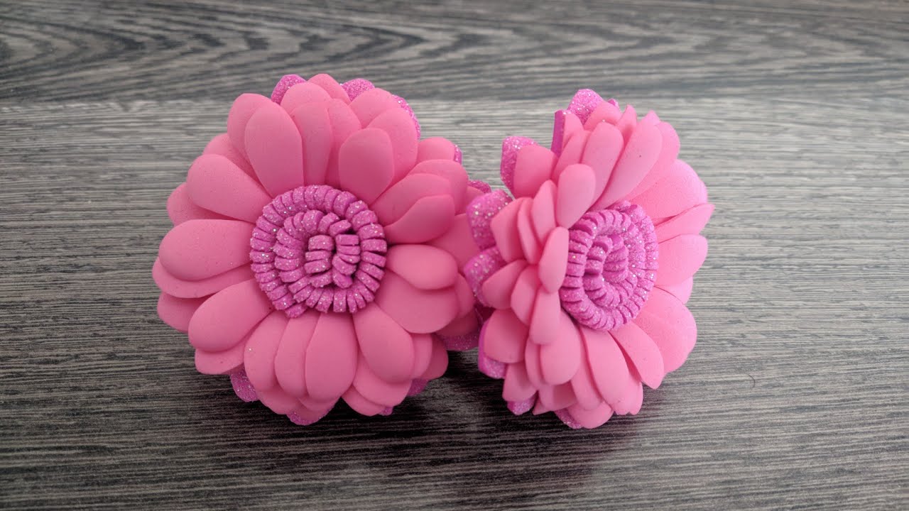 Резинки из фоамирана 1мм и глиттерного. DIY elastic bands made of glitter foamiran and foamiran 1mm.