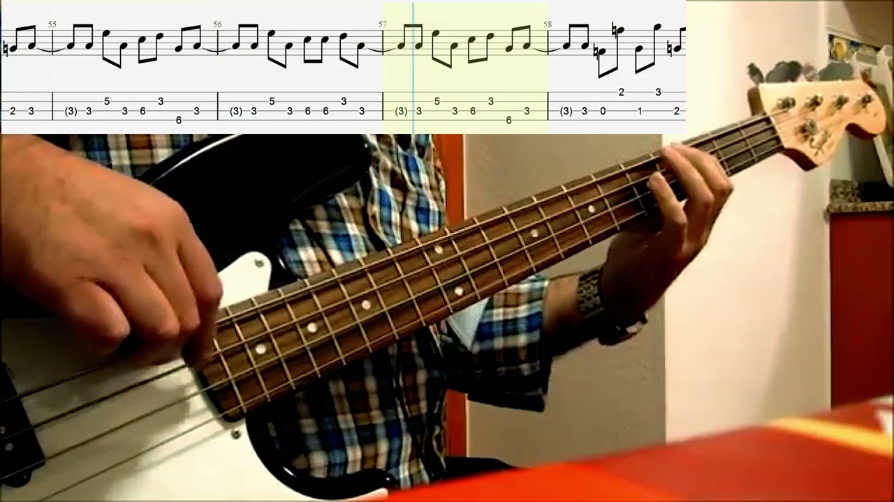 The Trammps  -  Disco Inferno Bass Cover with TAB