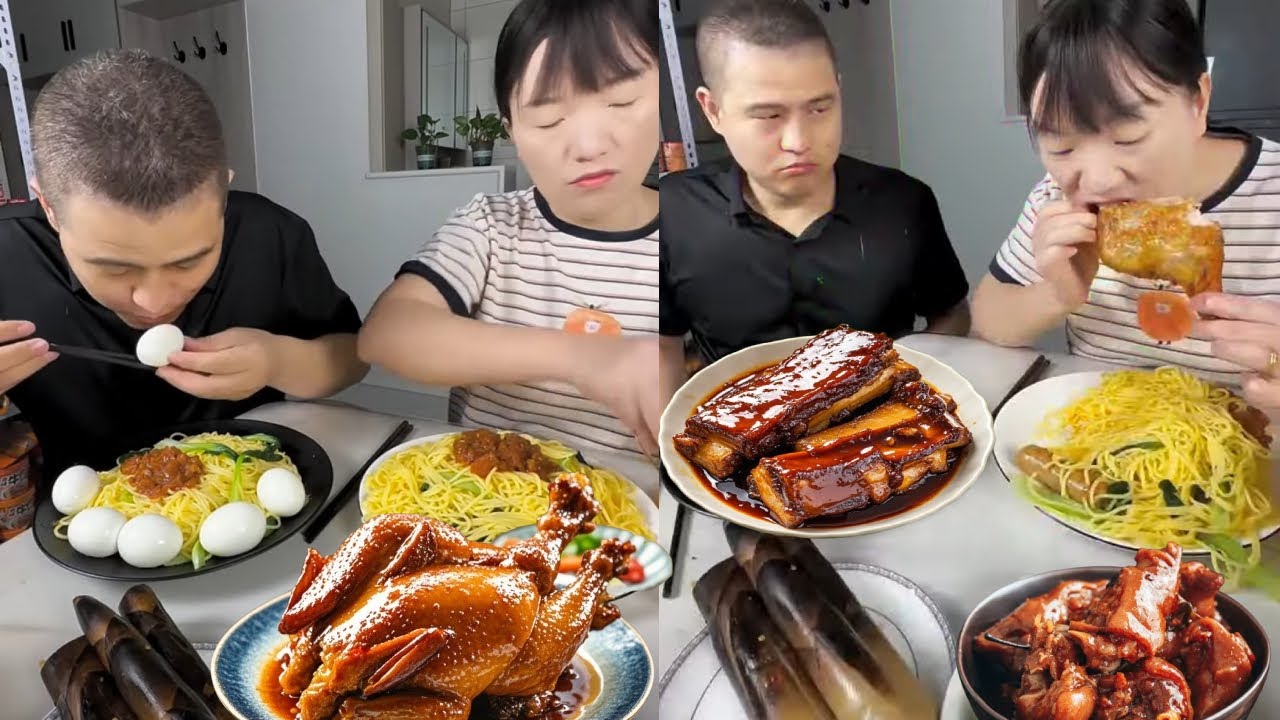 I prepared a big chicken drumstick for my selfish husband, but he didn't eat it, so I have to eat it