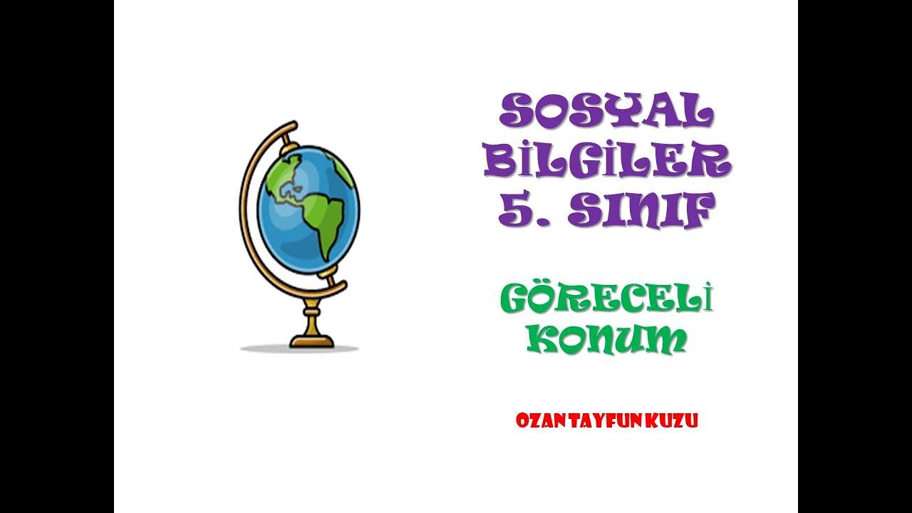 SOSYAL BİLGİLER 5. SINIF / GÖRECELİ KONUM 