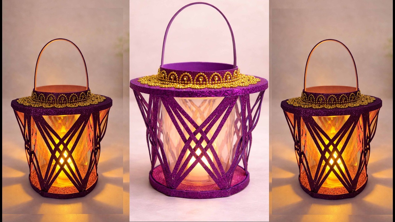 DIY Ramadan Lantern Using Plastic Bottle & Cardboard | Ramadan Decoration Ideas
