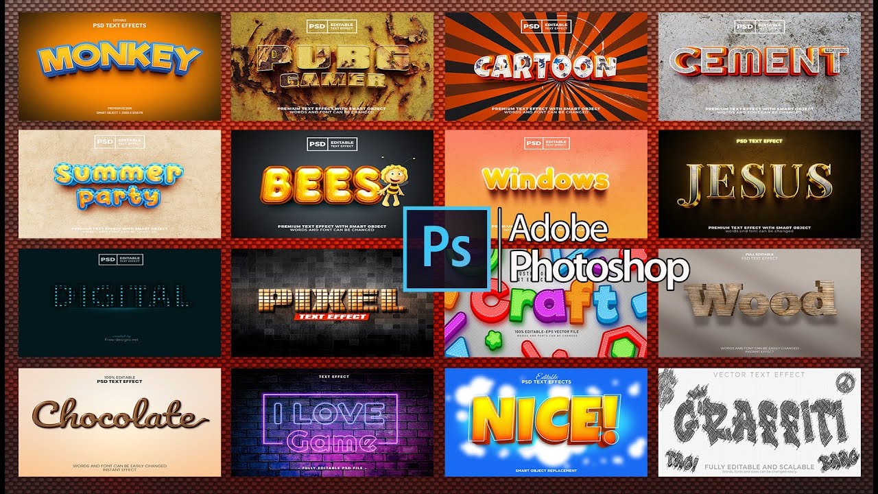 3D TEXT EFFECT PSD FILE  FREE | Free Full Editable 3D Text Effect Psd File