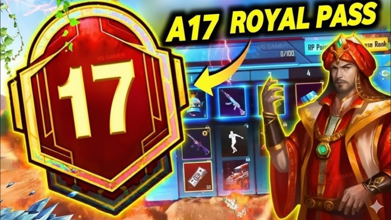 🔥A17 ROYAL PASS // 1 TO 100 RP REWARDS / ACE A17 ROYAL PASS LEAKS ( A17 ROYAL PASS PUBG MOBILE)