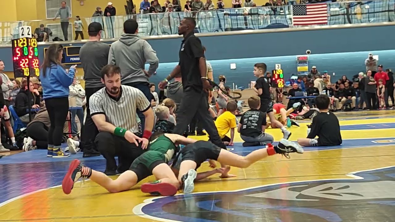 Russell Swenson 1st Wrestling Match | Camp Barnes Open Tournament @ Sussex Central HS Jan 03