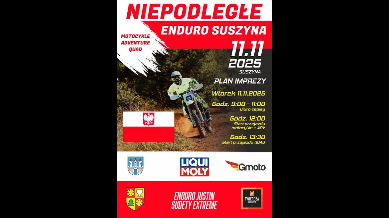 Testy trasy Niepodległe Enduro Suszyna 11.11.2025