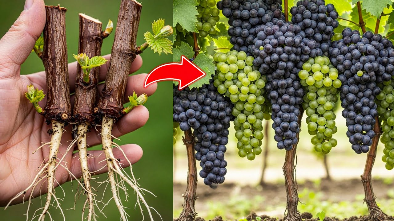 Don’t Buy Grapevines Anymore! Try This Genius Grape Cutting Propagation Trick!