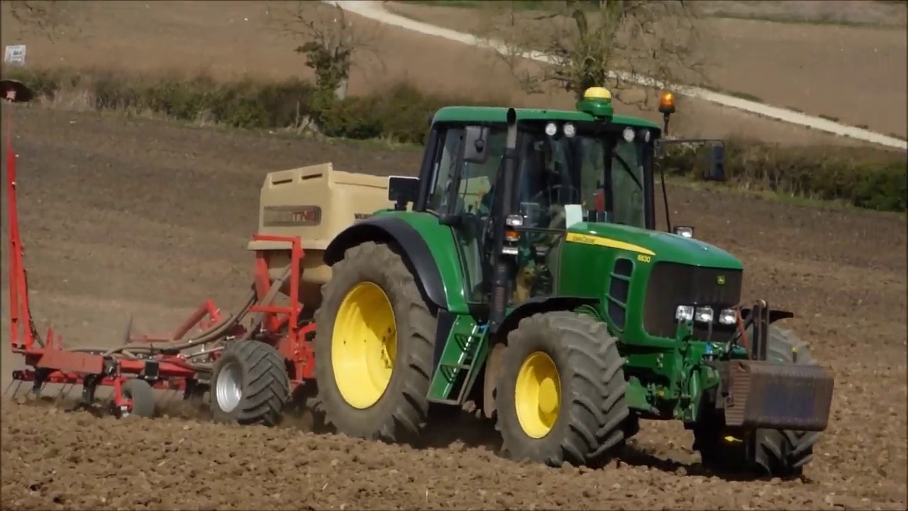John Deere 6630 Tractor with Weaving Sabre Tine Seed Drilling