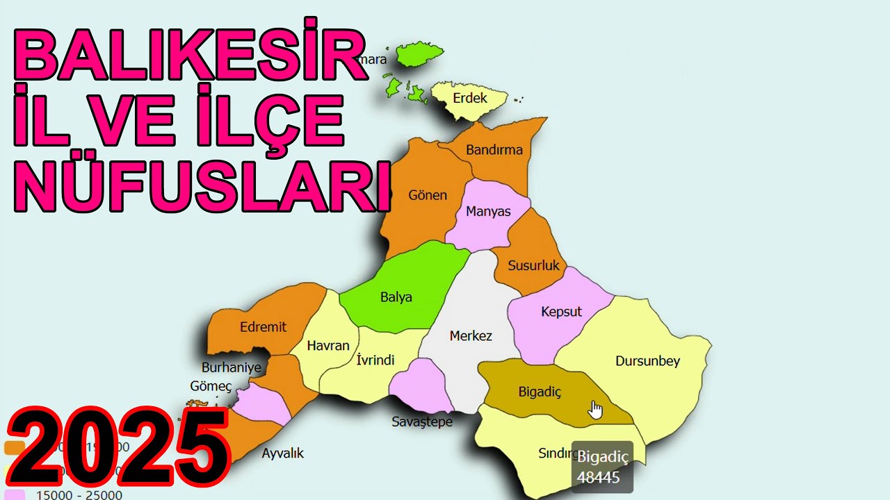 Balıkesir ve ilçelerinin Nüfusu 2025