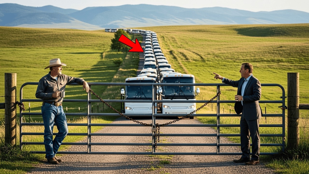 HOA Sent 50 Tour Buses Onto My Land — They Froze When My Locked Gate Stopped Everything