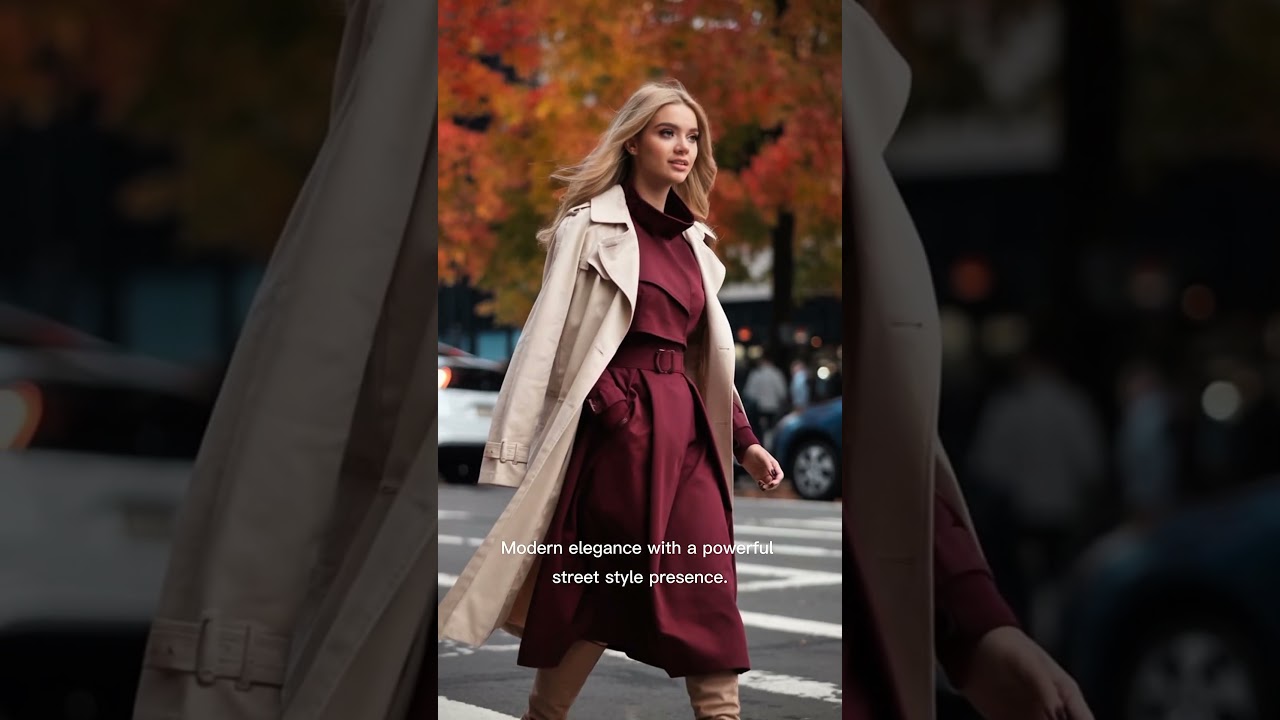 Milan Runway Trench Coat Dress | Luxury Street Style ✨