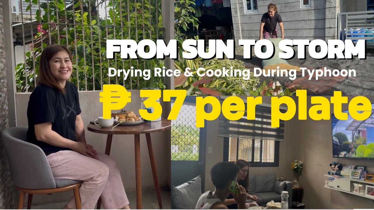 ₱185 Filipino meal for 5 People | Rainy Day Cooking | Typhoon Day |Real Life in Rural Area 🇵🇭 