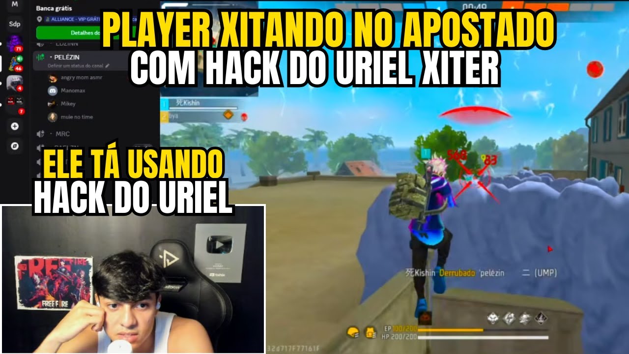 MANOMAX PEDIU TELA DESSE PLAYER QUE ESTAVA USANDO HACK DO URIEL XITER NO APOSTADO!!!