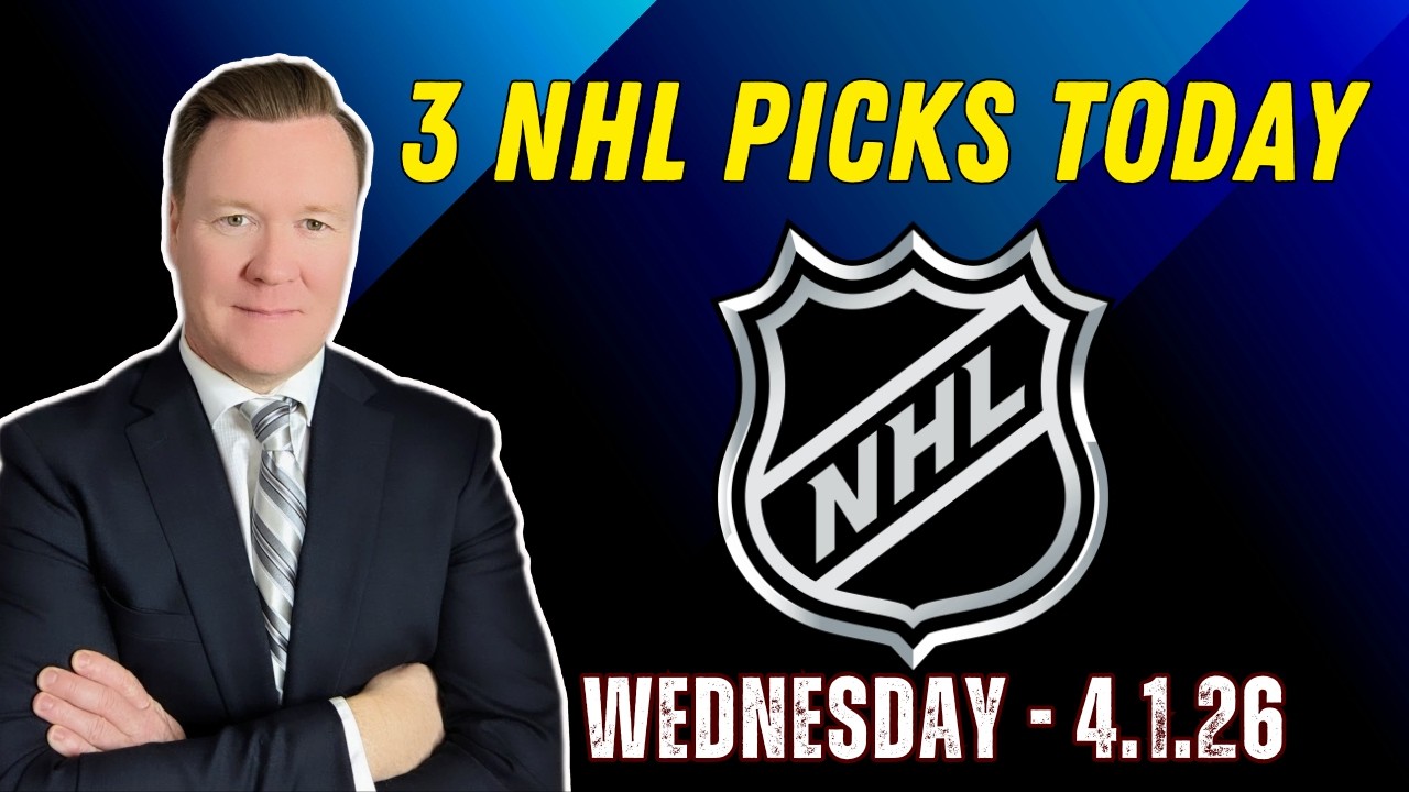 Wednesday 3 NHL Betting Picks l 4/1/26 l Vernon&rsquo;s Best NHL Bets, Expert Picks and Predictions
