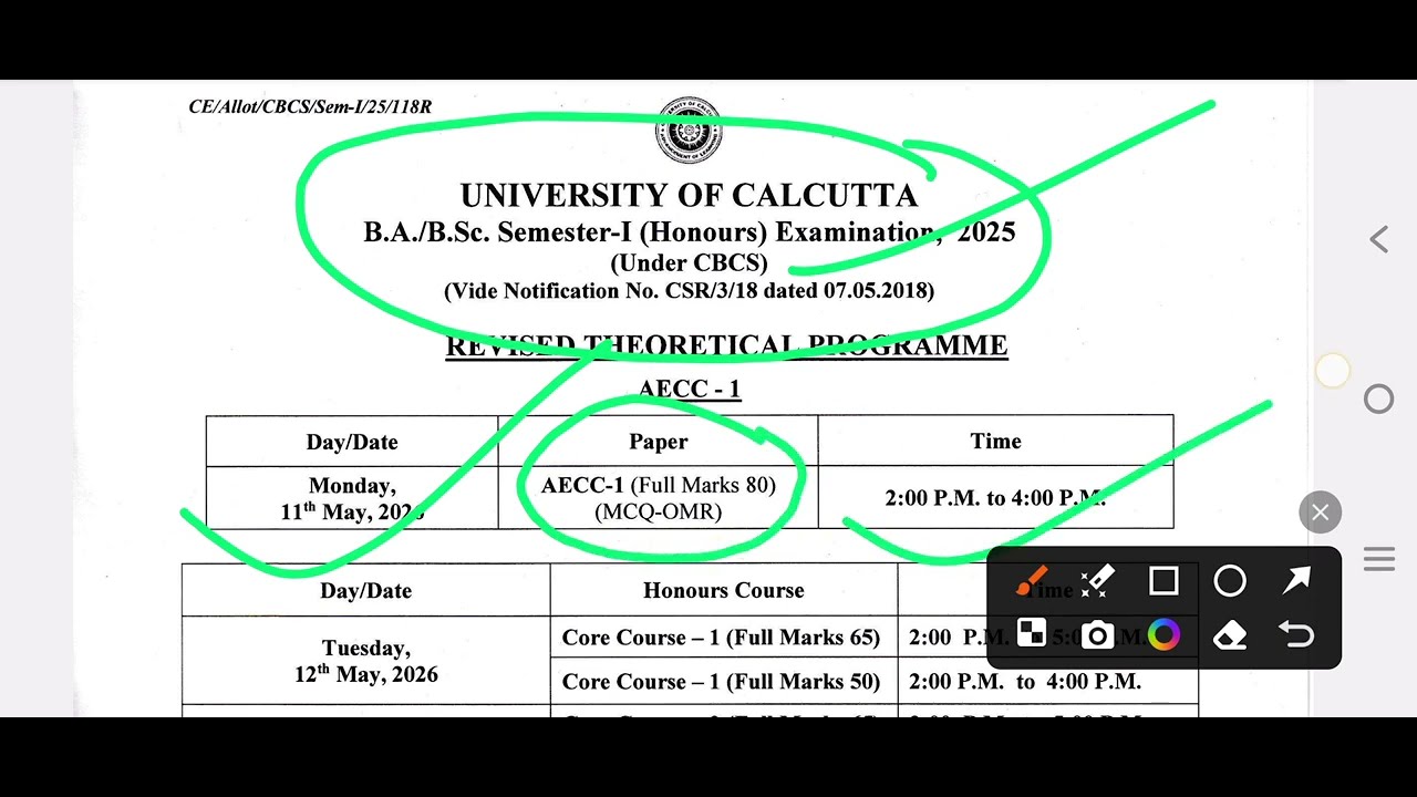 Calcutta University 1st sem Remaining exam Date Out😱| Cu 1st sem New Exam Date 2026 | Exam Notice
