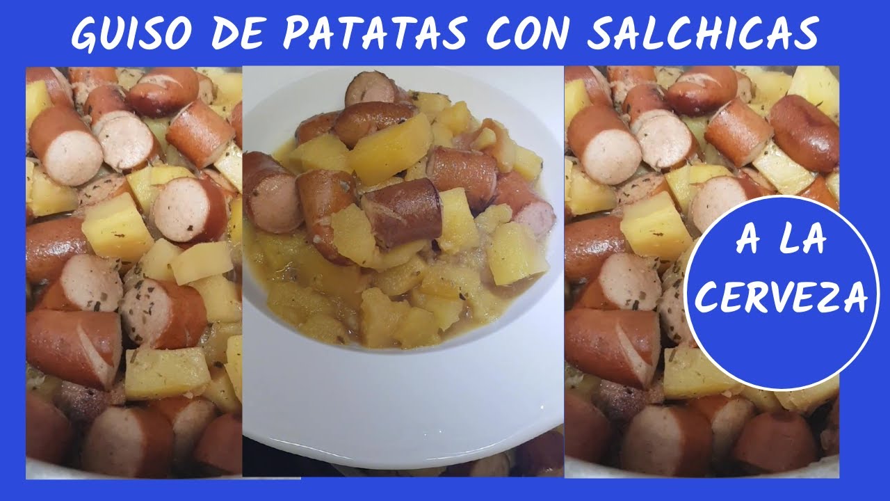 Guiso de patatas y salchichas a la cerveza. #shorts