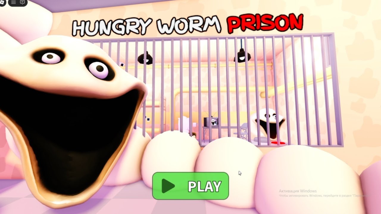 🐛🔓 HUNGRY WORM PRISON RUN OBBY 🌀🎮 | Roblox Gameplay