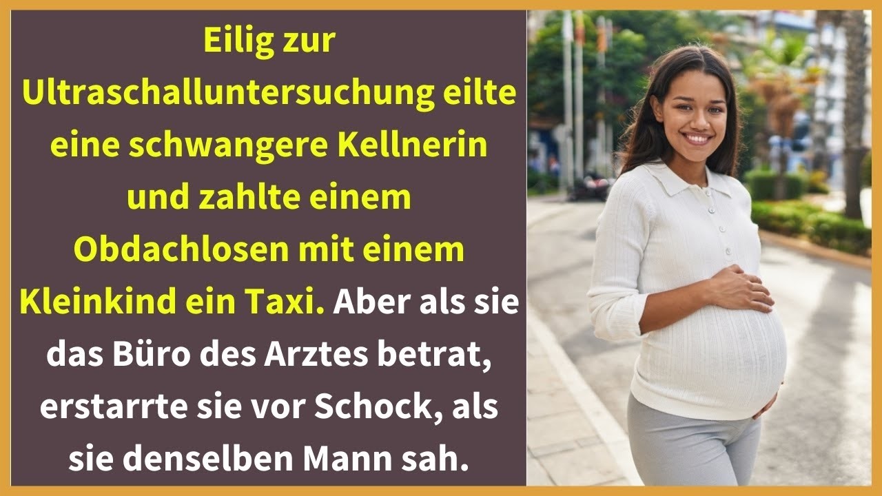 Eilig zur Ultraschalluntersuchung eilte eine schwangere Kellnerin und zahlte einem Obdachlosen mit..