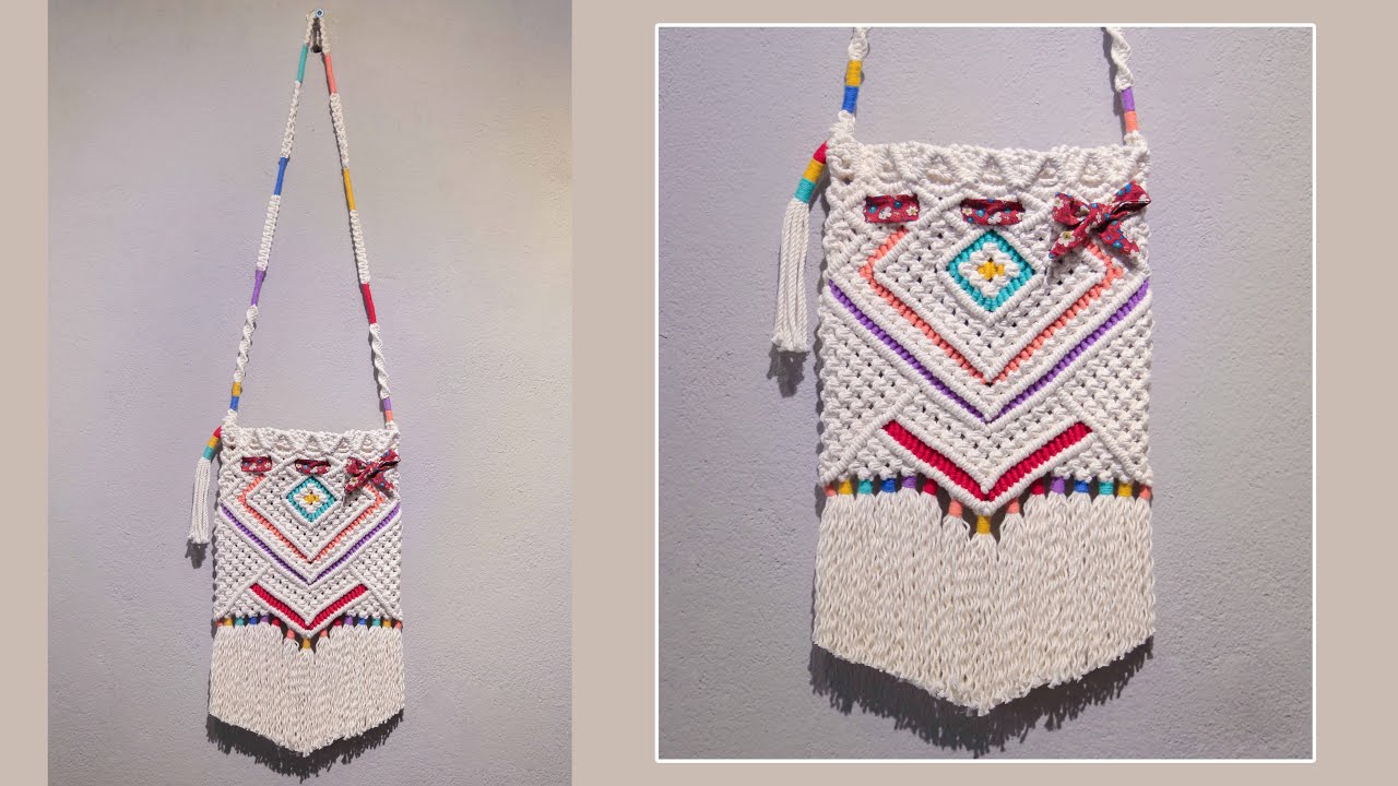 TIME LAPSE | DIY Macrame Colors Summer Bag with 2 Different Sides Design & Tutorial by LIT decor