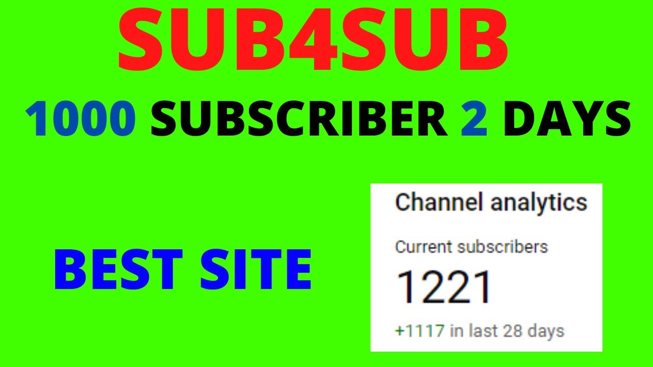 Best Site For Sub4Sub Youtube | Best Way of Sub 4 Sub Youtube 2021