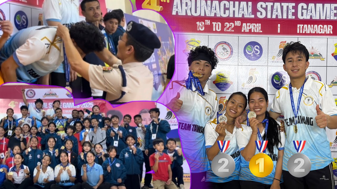 BADMINTON// Team Tawang 1 Gold and 2 Silver .. #stategames #arunachalpradesh #tawang