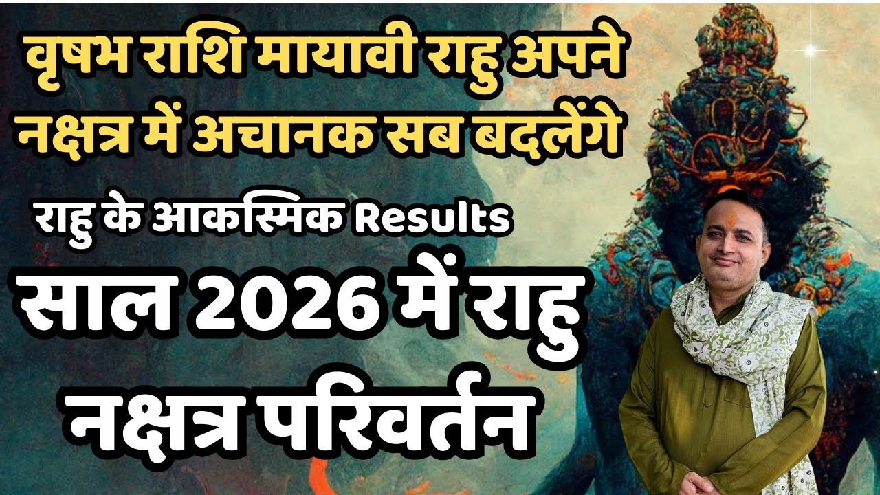 वृषभ राशि मायावी राहु अपने नक्षत्र में अचानक सब बदलेंगे| वृषभ राशि 2026 | 2026 राहु नक्षत्र परिवर्तन