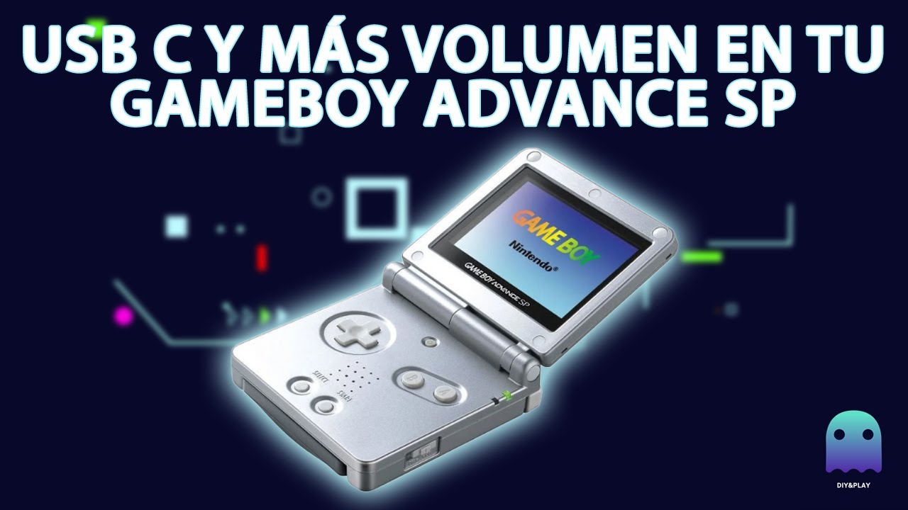 GameBoy Advance SP - Mod USB-C + amplificador sonido.