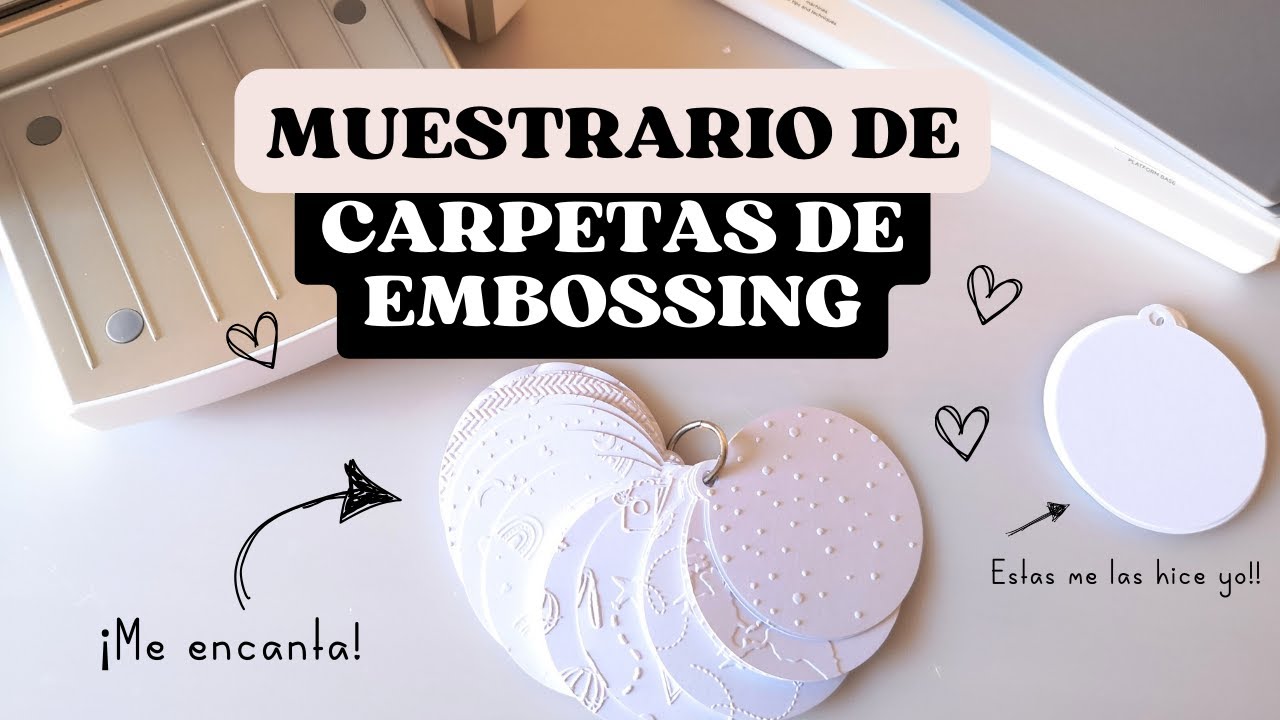 Como hacer un muestrario de carpetas de embossing - terapia scrapbooking :)