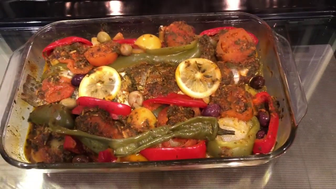 recette facile de loup de mer au four -- easy recipe of See Bass fish
