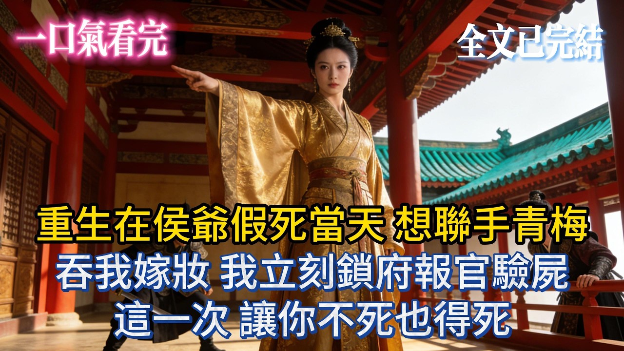 【完結小說】重生在侯爺假死當天，想聯手青梅吞我嫁妝？我立刻鎖府報官驗屍，這一次，讓你不死也得死！#小説 #小说推荐 #大女主 #爽文