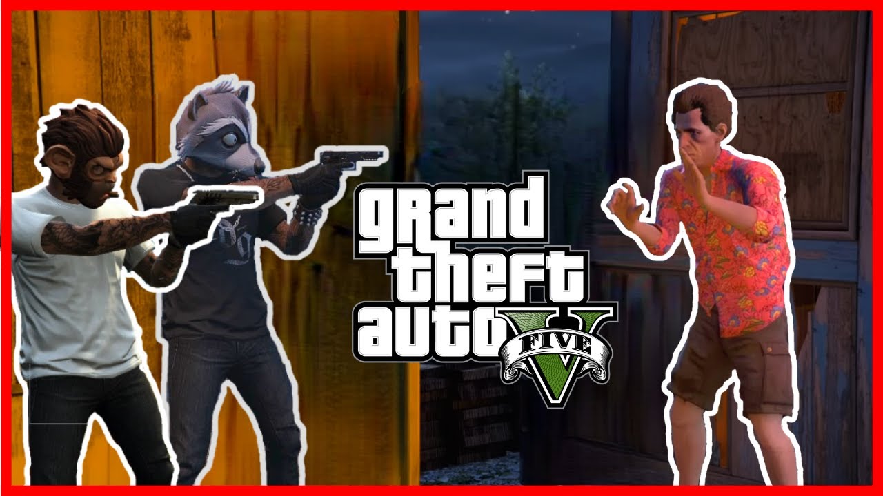 GTA 5 Pacific standard heist prep-He got kidnapped by animals!