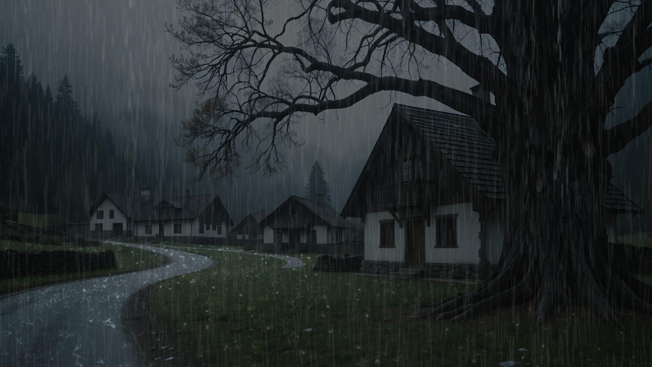 Say Goodbye to Insomnia with Heavy Rain in a Cozy Cabin | Deep Forest Sleep Sounds