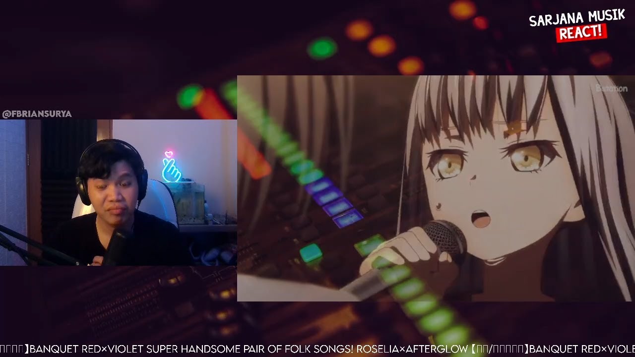 Roselia X Afterglow - Banquet Red×Violet super handsome pair of folk songs! | SARJANA MUSIK REACT