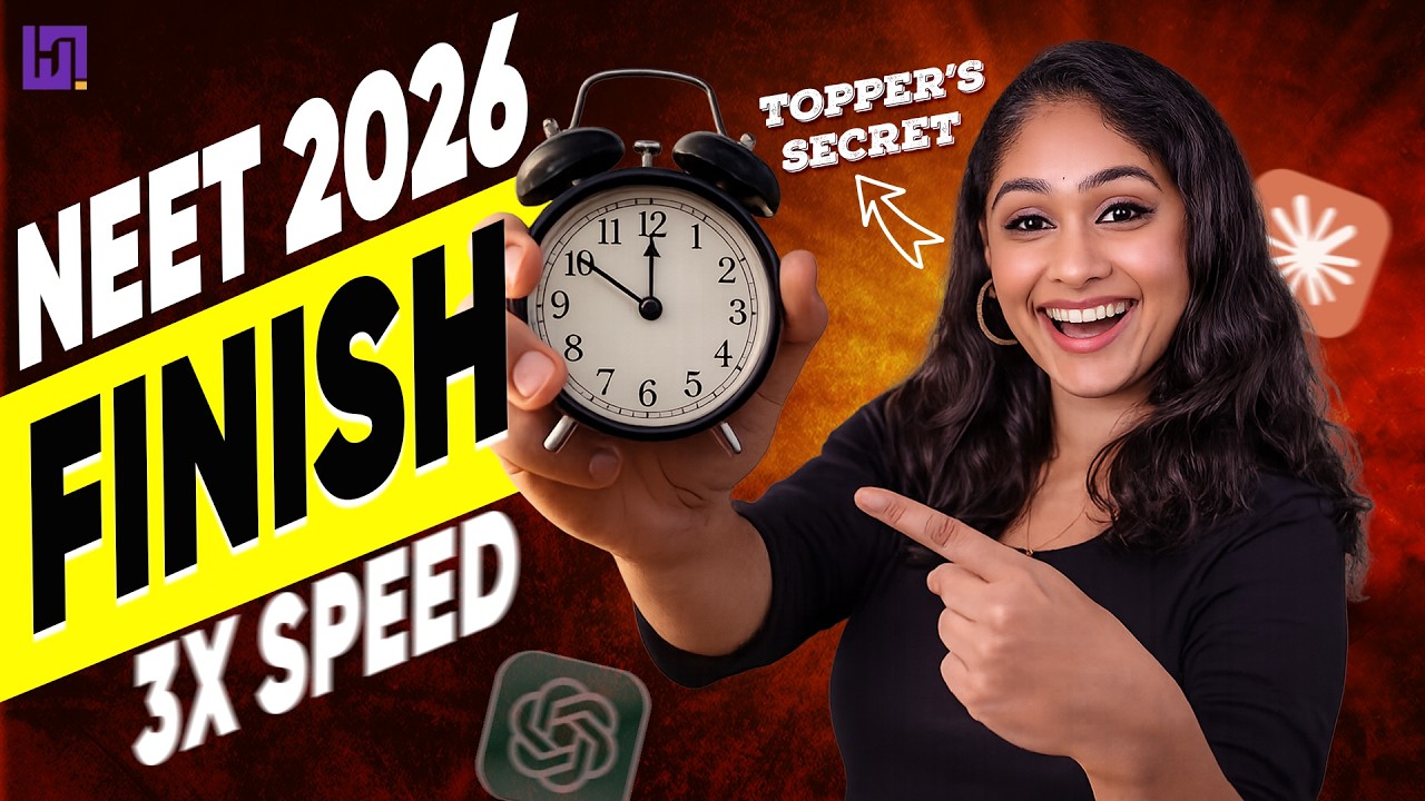 💯Secret to Finish NEET 2026 Exam Faster | ⌛ Best Time Management | Shruthi Maam