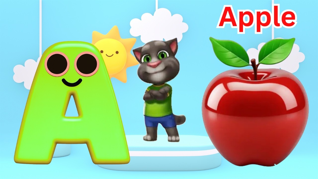 A for Apple 🍎 | ABC learning for toddlers | learn the abc phonic song |  Boom Boom Kidz TV