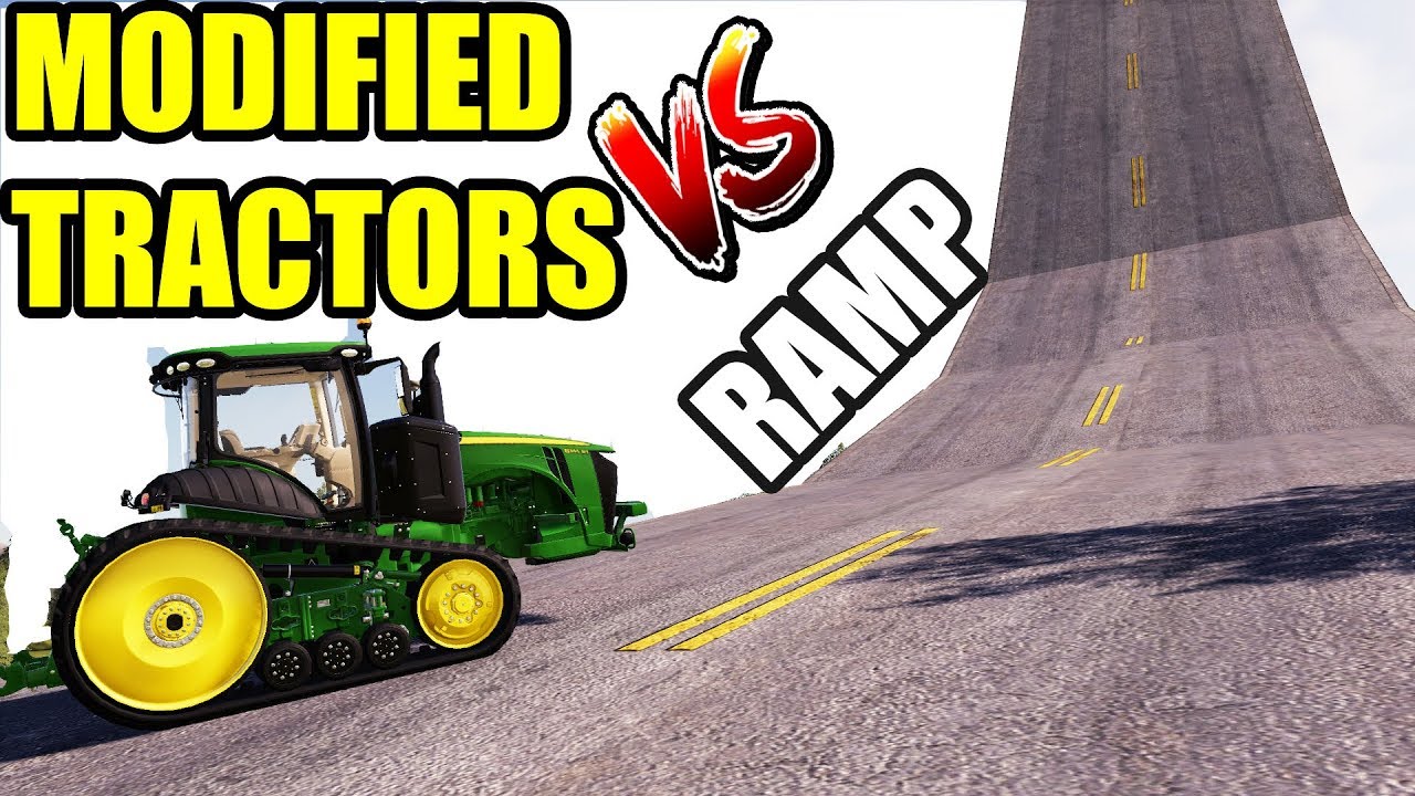 Farming Simulator 19: МОДИФИЦИРОВАННЫЕ ТРАКТОРЫ против РАМПЫ!!! ПОДЪЁМ НА РАМПУ